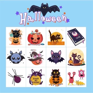 Halloween Bí Ngô Hình Xăm Miếng Dán Tạm Thời Giả Hình Xăm Cánh Tay Chống Thấm Nước Hình Xăm Đổ Đồ Chơi Trẻ Em Quà Tặng