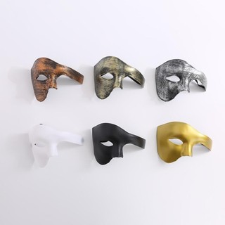 Mặt nạ Pwsend Phantom nửa mặt, Cosplay dày bền, Đạo cụ trang phục Carnival, Nhựa nhẹ sáng tạo