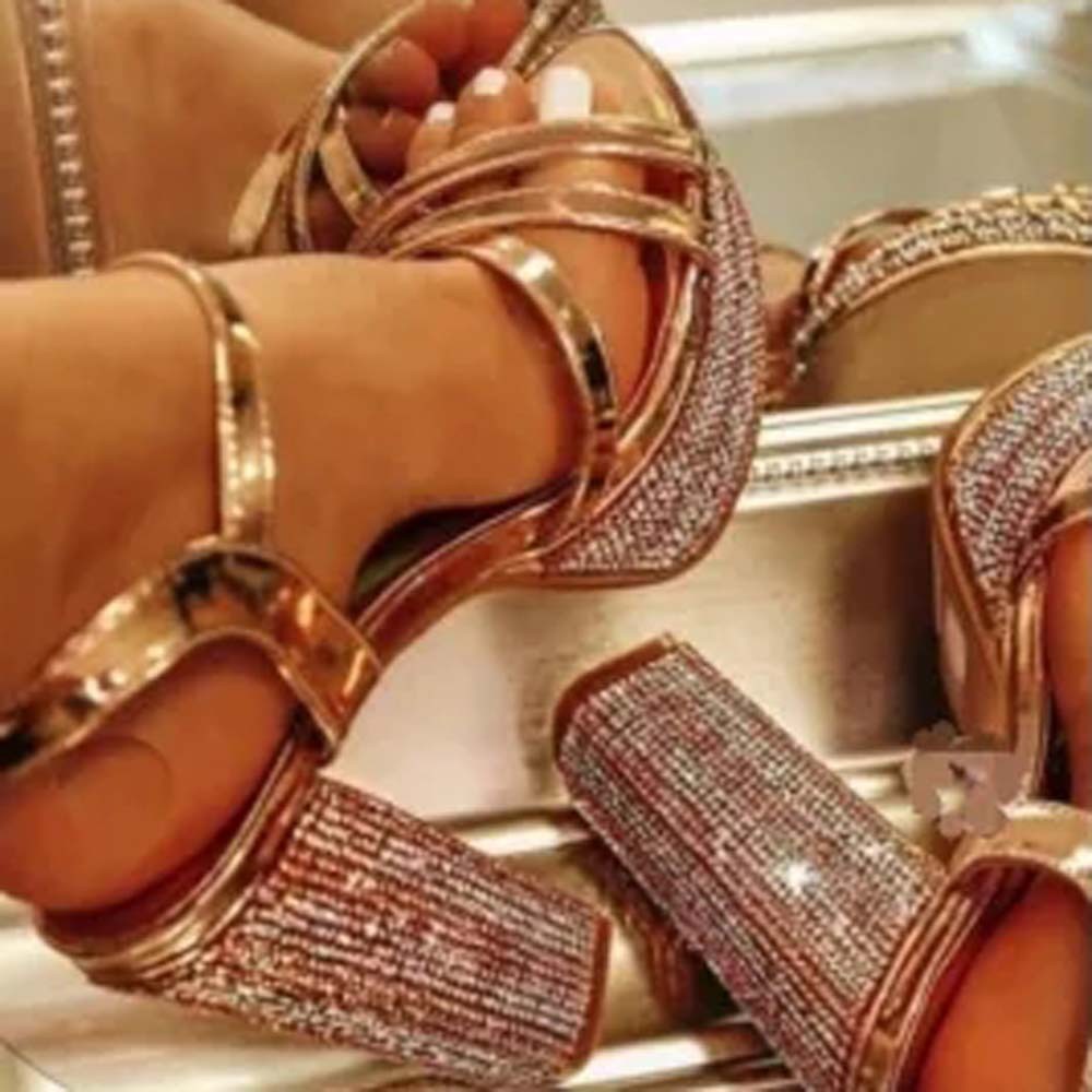 Giày cao gót gót dày dành cho nữ có đế chống thấm nước kiểu Âu và Mỹ Mới Size 34-40