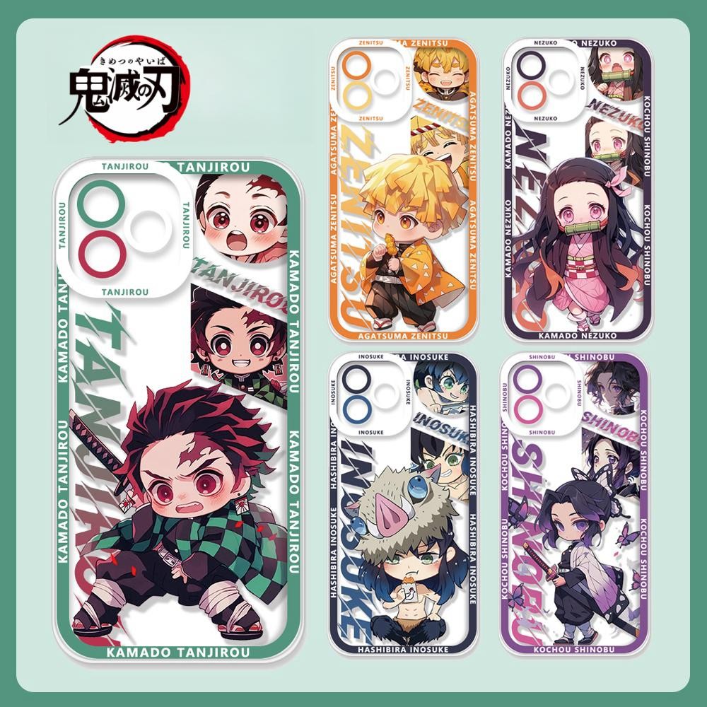 Ốp Điện Thoại Trong Suốt Anime Demon Slayer Cho Samsung Galaxy A12 A03 A32 A52 A54 A50 A50S A30S A22 A53 A03S A22 A13 Cặp Đôi Mắt Thiên Thần TPU Hoạt Hình Bìa Mềm