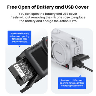 Dành Cho DJI Omso Action 5 Pro Silicone Vỏ Bảo Vệ Camera Thể Thao Phụ Kiện Bảo Vệ