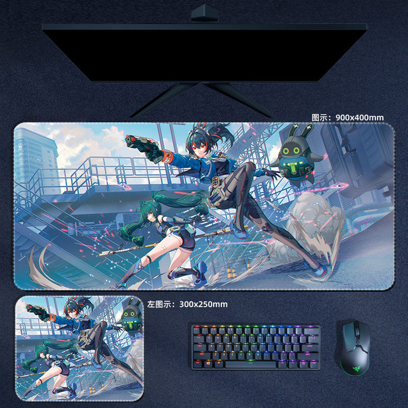 Zhuyuan Qingyi Miếng Lót Chuột Zenless Zone Zero Lớn XXL Mousepad Anime Bàn Phím Máy Tính Đệm Pc Chơi Game ZZZ Phụ Kiện Để Bàn Thảm