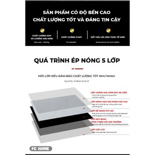 Miếng dán sàn nhà sang trọng BUNA, có keo dán sẵn, chống thấm,chất liệu PVC, kích thước 30x30x0.1cm
