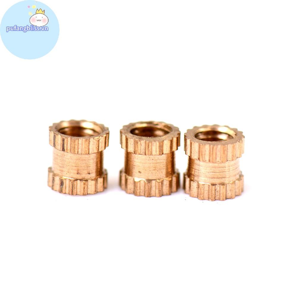 Pufangbliss 200 chiếc M3 * 4 đai ốc đồng chèn các bộ phận nhúng đai ốc đồng
200 chiếc M3x4mm Đồng thau số liệu ren Knurl Chèn đai ốc 
Knurl Chèn đai ốc có ren bằng đồng thau tròn
