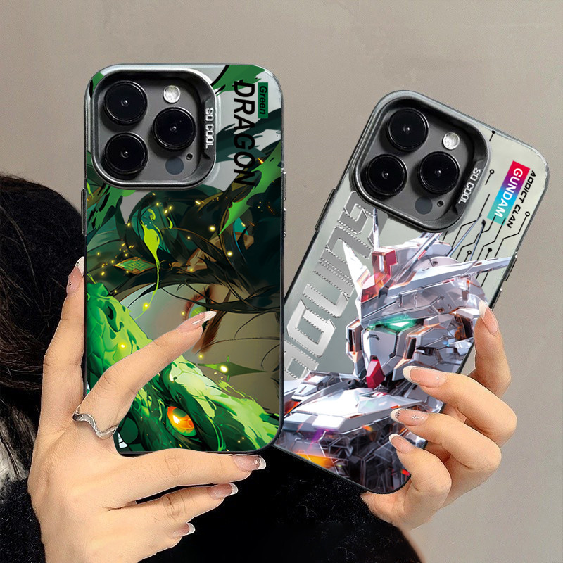 Dành Cho Samsung S23 S24 Ultra S23 FE S22 S21 Plus S20 S21 Note 20 Phim Hoạt Hình Siêu Mát Rồng Dễ Thương Mạ Sang Trọng Kim Loại Ống Kính Chống Sốc