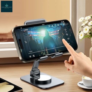 Giá đỡ điện thoại xoay 360 độ, lót chống trượt, hợp kim bền và nhỏ gọn, tiện lợi mọi lúc mọi nơi.