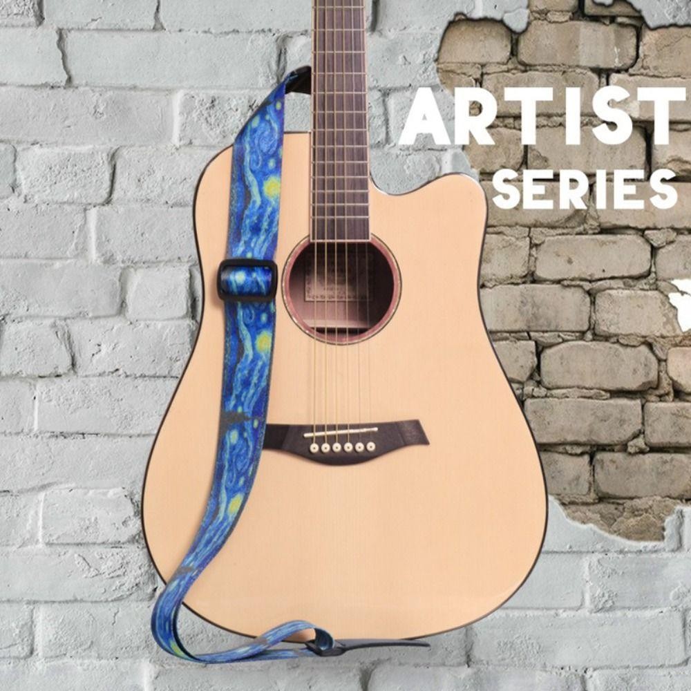 Thắt lưng đeo vai đàn guitar NATURALHM, mở rộng dây đeo đàn guitar Acoustic có thể điều chỉnh, Đàn guitar thời trang / Đàn Ukulele / Bass Phần đàn guitar da Dây đeo chéo đàn guitar