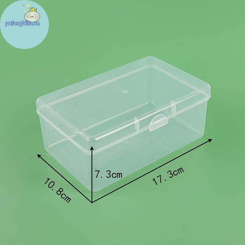 Pufangbliss Trong Suốt Lật Cotton Hộp Bảo Quản Trang Điểm Tổ Chức al Photocard Thần Tượng Thẻ Hộp Bảo Quản Hộp Chống Bụi VN