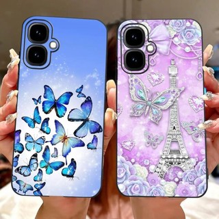 Dành Cho Infinix Smart 10 Plus Smart10 4G X6725 Ốp Điện Thoại Hoa Bướm Sang Trọng Nữ Tính 2D In Vỏ Mềm Mờ TPU Ốp Lưng