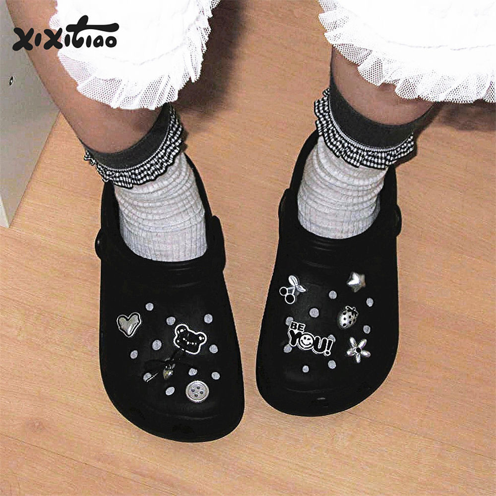 XIXITIAO Dép Gấu Bạc Dễ Thương Dép Nam Nữ Cặp Đôi Mùa Hè Đế Mềm Dép Ngoài Trời