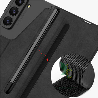 Khe cắm thẻ Ví lật Vỏ bọc da Samsung Galaxy Z Fold 7 Fold 6 Vỏ đựng bút S có thể tháo rời
