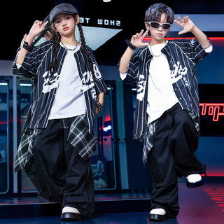 Áo Hip Hop Cho Bé Gái Đồ Nhảy Cho Đồ Nhảy Hiện Đại Bé Trai Trẻ Em Set Đồ Dance Đồ Biểu Diễn Cho Đồ Nhảy Zumba