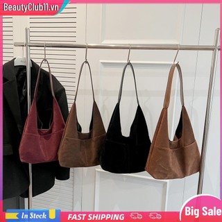 2 Chiếc Nữ Da Lộn Slouchy Hobo w / Túi Xách Tote Nhiều Túi Cho Du Lịch