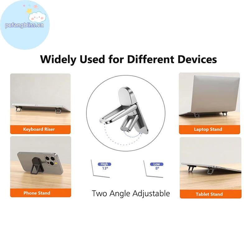 Pufangbliss 2 Chiếc Giá Đỡ Laptop Di Động Có Thể Gập Lại Nvisible Laptop Riser Giá Đỡ Cho Notebook Đứng Giá Đỡ Làm Mát VN