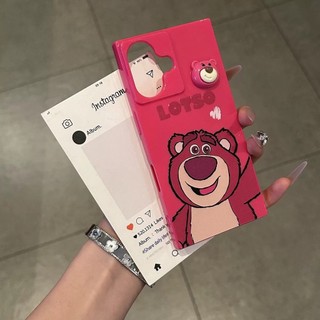 Phim Hoạt Hình Dễ Thương 3D Winnie Dâu Gấu Vuông Silicon Mềm Ốp Lưng Điện Thoại iPhone 17Promax 16Promax 16Pro 15Promax 11 12 13 14 Pro Max 15Plus Chống Sốc Nữ Điện Thoại Di Động