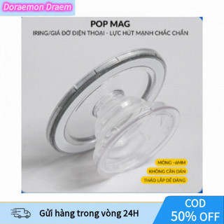 [COD] Giá đỡ Popsocket từ tính Magsafe trong suốt, nhỏ gọn, xoay 360 độ, hỗ trợ iPhone và tablet tiện lợi