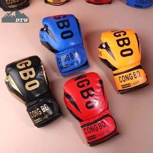 DTW Kids 6oz Boxing Huấn Luyện Sparring Găng Tay Da Trẻ Em Thoáng Khí Muay Thái Đấm Karate Găng Tay Tập Thể Thao