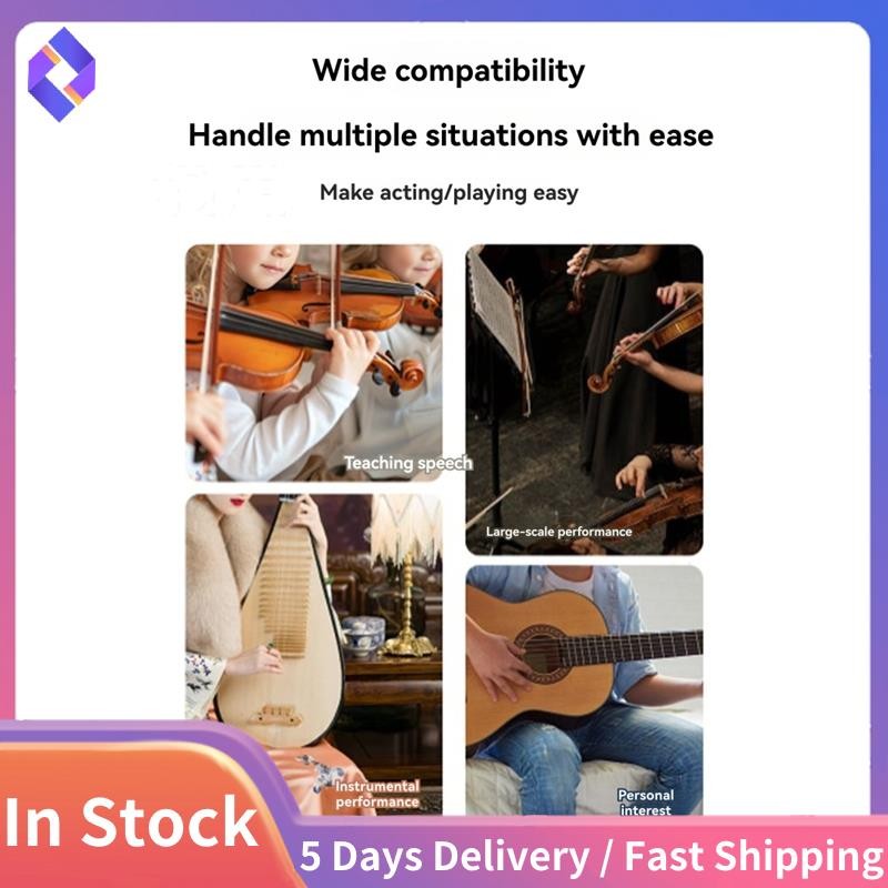 Hệ thống micro không dây 2.4G cho máy phát và thu kẹp đàn Violin, Cello, đàn Guitar Phạm vi 50 mét