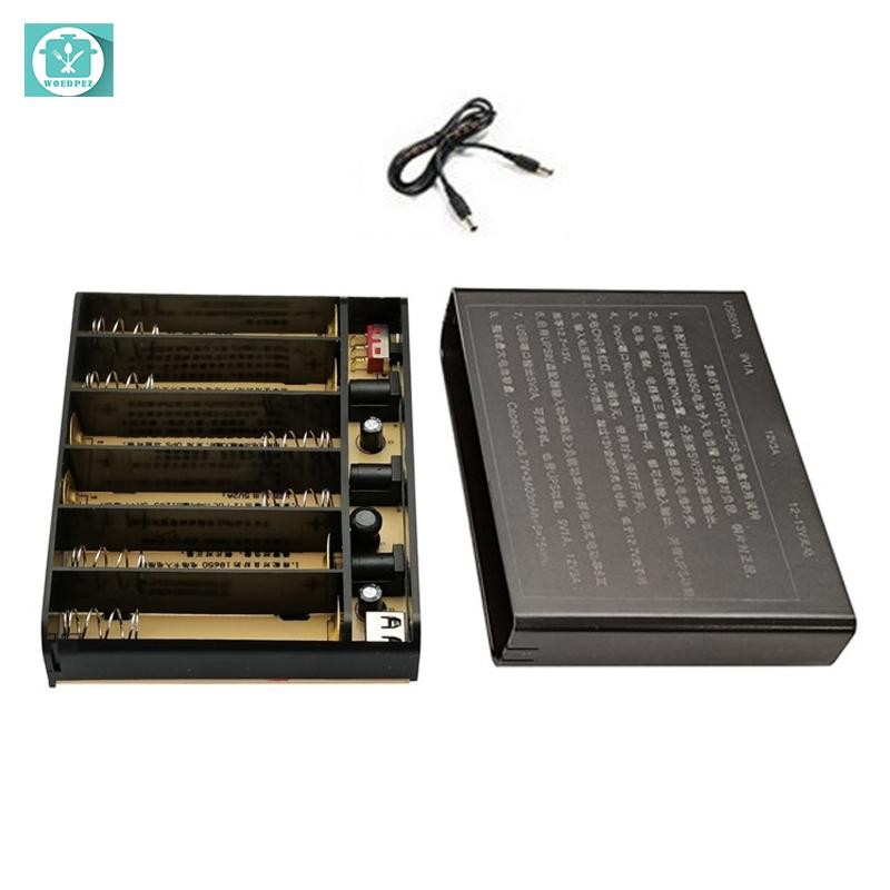 Woedpez USB 5V 9V 12V Đầu ra DIY 18650 UPS Power Supply Box cho DVR Router Modem Điện thoại di động LED và hơn thế nữa