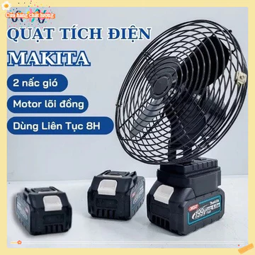 [ 🔥 Hỏa Tốc ] 10Cell, Kéo dài đến 8H，Quạt sạc,Quạt pin makita,Quạt Cầm Tay, Xoay được Quạt tích điện