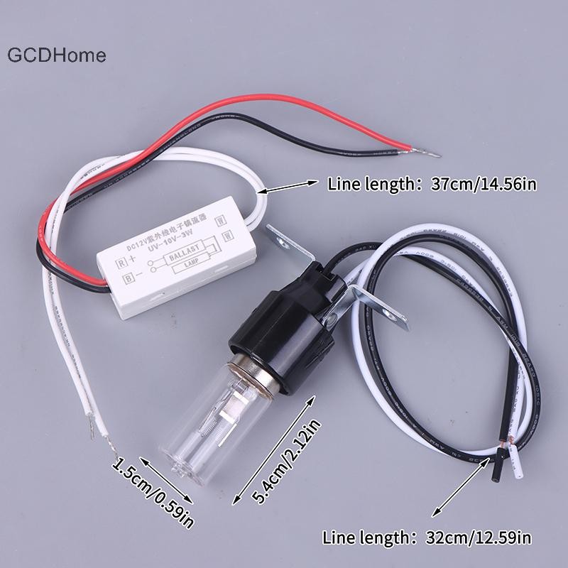 GCDHome Khử Trùng Tia Cực Tím 3W 12V 185-254nm cho Tủ Lạnh Lò Vi Sóng HOT