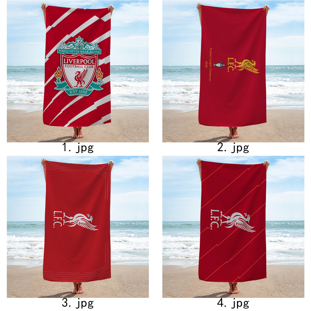Khăn tắm vách ngăn Logo Liverpool FC, Khăn tắm bể bơi đi biển, Quà tặng kỷ niệm sinh nhật