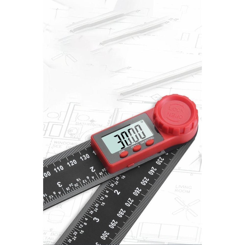 【COD】Thước Kỹ Thuật Số Đo Góc & Mức Nước 2 Trong 1 – Màn Hình LCD, Dài 200mm/300mm, Làm Gỗ Chuẩn Xác