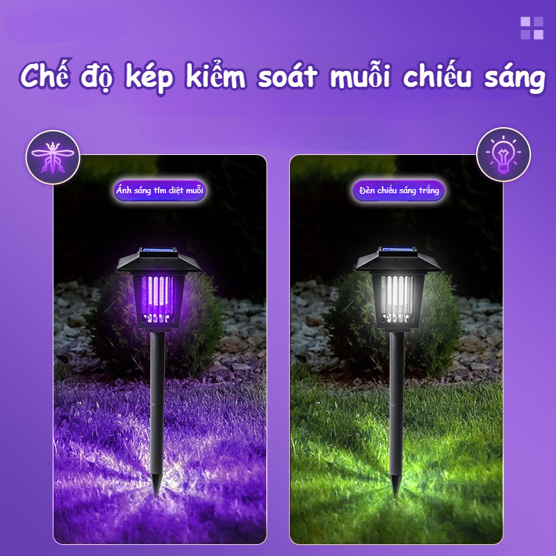 Đèn Diệt Muỗi Năng Lượng Mặt Trời,Đèn cắm đất,Chống Muỗi Năng Lượng Mặt Trời Chống Thấm