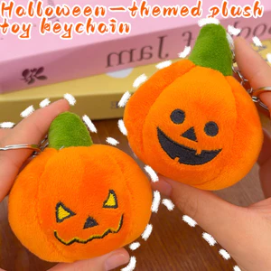 1-4 Chiếc Móc Khóa Bí Ngô Sang Trọng Mềm Cao Cấp - Túi Halloween Trang Trí Quyến Rũ, Đồ Chơi Kẹp Ma Màu Vàng Sáng Cho Đồ Thủ Công DIY & Tặng Quà
