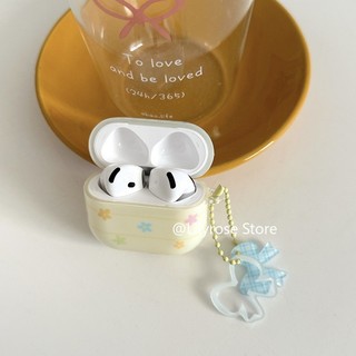 Ốp Hoa Dopamine Màu Vàng Cho AirPods 4 [2024] AirPods Pro2 Pro 3 2 1 Apple Tai Nghe Không Dây Bảo Vệ Tai Nghe Y2K Girl