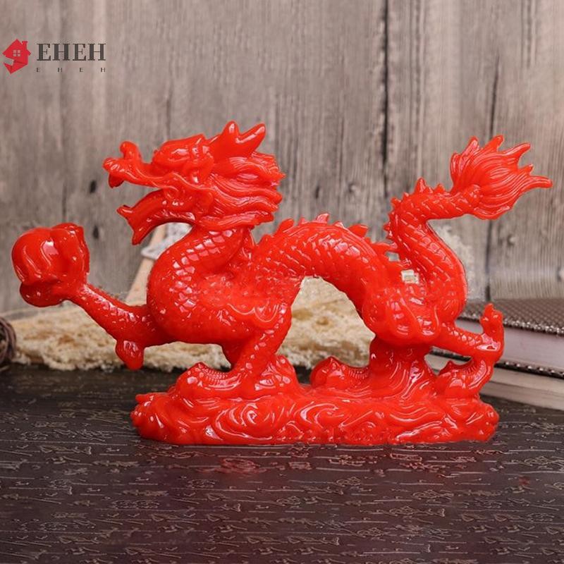 [EHEH] Tượng Rồng Vàng May Mắn Hai Cung Hoàng Đạo Trung Quốc Trang Trí Bàn Làm Việc vn