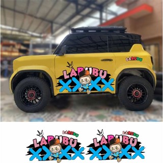 Tem dán xe VF3 Mẫu LABUBU, tem xe đẹp, xe điện winfast, dán xe VF3 nhiều màu sắc lựa chọn, tem xe gia đình Dễ dán