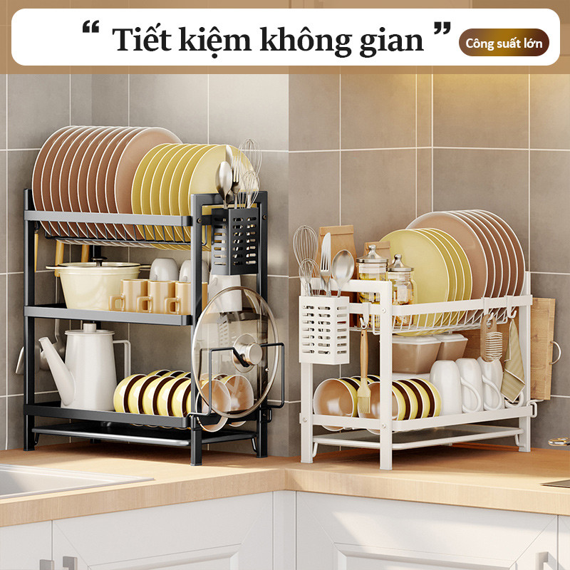 Lifinity Kệ Bếp 2 Tầng Đa Năng - Thiết Kế Khay Hứng Nước Thông Minh, Chống Rỉ & Thoát Nước Tức Thì