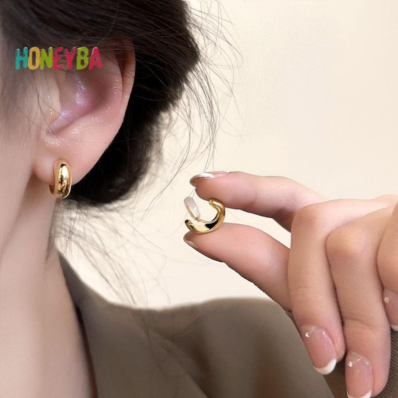 < Honeyba > 1 Cặp Kẹp Tai Tính Khí Đơn Giản Vintage Sụn Dễ Thương Xuyên Kẹp Bông Tai Dành Cho Nữ Bé Gái Phụ Kiện Trang Sức Quà Tặng