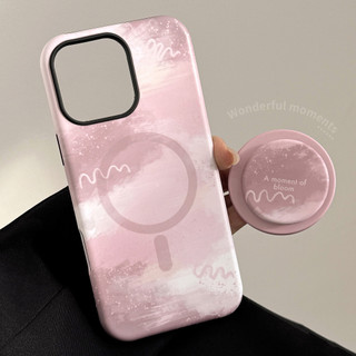 Phim Hoạt Hình Dễ Thương Màu Hồng Từ Giá Đỡ PC Ốp Lưng Điện Thoại IPhone 16 15 15pro Max 13 Mini 14 14pro 14max 12 11 Pro Max IX XR SE2 Plus Bìa Cứng P5