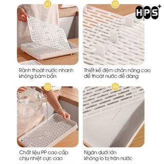 Khay úp ly cốc, Khay trà nhựa PP cao cấp 2 lớp chịu nhiệt MAISON, Khay đựng đa năng phong tiện ích cho gia đình