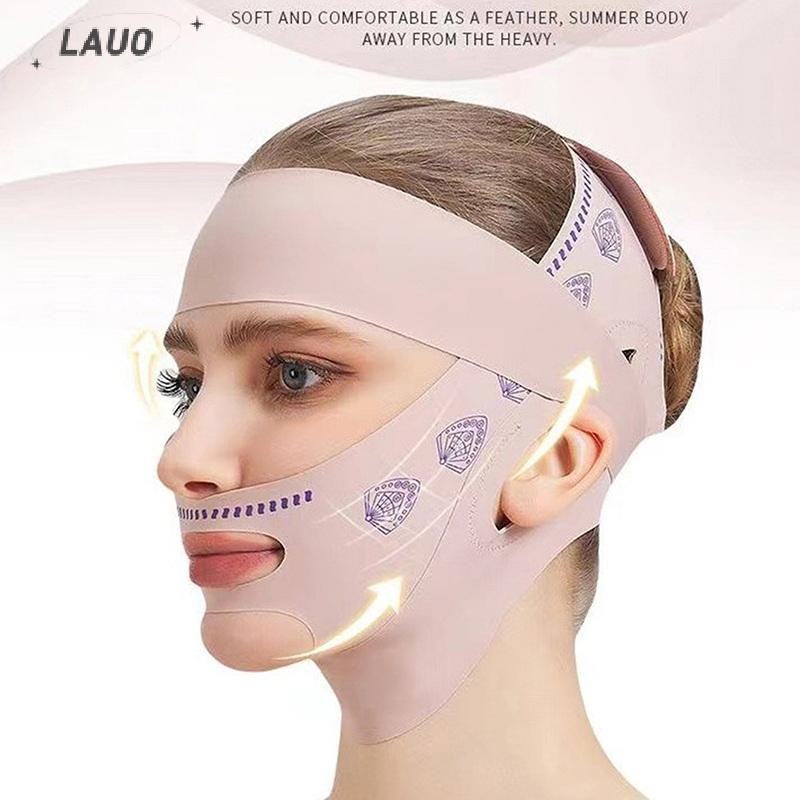 Springevenstar Băng giảm béo mặt hai tầng Đai nâng cơ mặt V-Line Dây đeo cằm đôi Dụng cụ mặt nạ