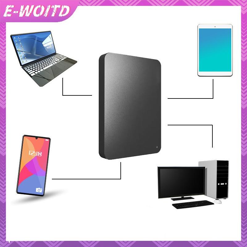 Ổ cứng mở rộng di động E-WOITD Cơ bản 1TB 2TB 4TB Ổ cứng gắn ngoài di động USB 3.0, Ổ cứng màu đen E-WOITD