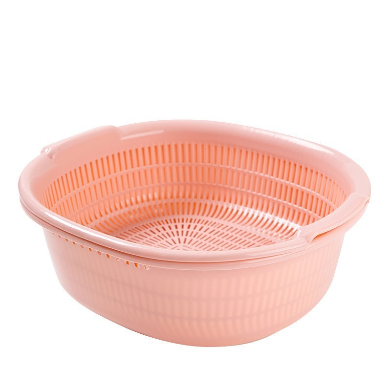 Giỏ Thoát Nước Giỏ Thoát Nước Taomi Rỗng Hai Lớp Thoát Nhựa Bắc Âu Giỏ Nhỏ Giọt Nhà Bếp Đa Năng Rau Giỏ Giặt Di Động