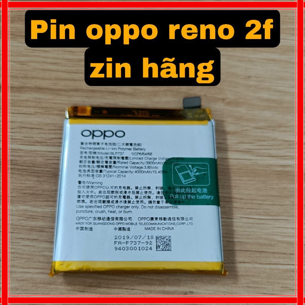 Pin thay thế dành cho oppo reno 2f zin hãng | Shopee Việt Nam