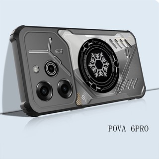 Vỏ Trong Suốt Cho Tecno Pova 7 6 Pro 5G 4G Pova 7 Ultra 6 Neo 5G Tecno Pova Slim 5G Vỏ Bảo Vệ Tản Nhiệt Từ Tính NO.05-06