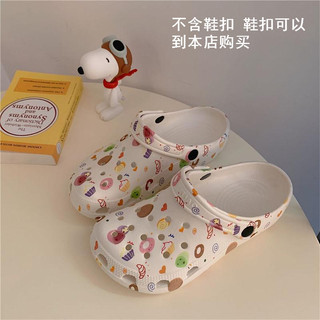 Xixitiao Hoạt Hình Độc Đáo Cô Gái Dễ Thương Trái Tim Dày Đế Đi Biển Mũi Dép Nữ Mùa Hè