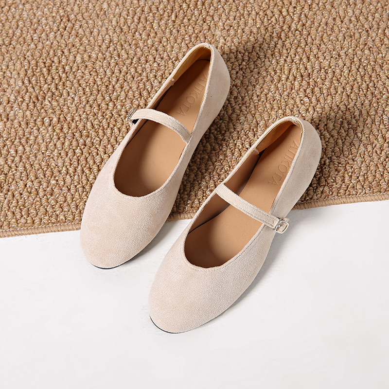 Giày Đế Bằng Nữ Atikota Slip-on Thời Trang Màu Trơn Phù Hợp Với Thoải Mái Nhẹ Đế Bằng Thường Ngày
