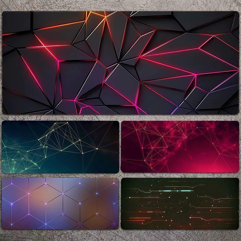 Miếng Lót Chuột Chơi Game Cao Cấp (Lên Đến 90x40cm) - Thảm Để Bàn Tổ Ong Cybernetic, Đế Cao Su Chống Trơn Trượt Cho Streamers & Thiết Lập Công Nghệ Tối Giản