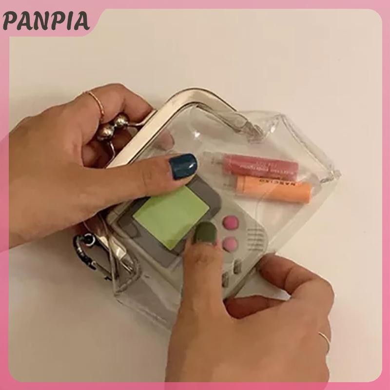 PANPIA-Ins Trong Suốt Đơn Giản Sắt Miệng Kẹp Túi Đồ Nhỏ Túi Bảo Quản Ví Đựng Tiền Xu