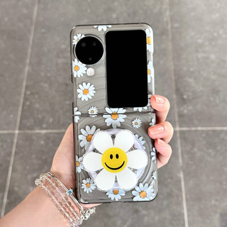 Ốp điện thoại gấp cho Oppo Find N3 Flip Boyang Design Little Daisy Giá đỡ từ tính Vòng tay vỏ điện thoại tpu cứng