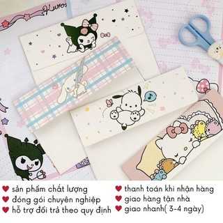 Thiệp Sinh Nhật Chúc Mừng Cute Giấy Hoạ Tiết Hoạt Hình Xinh Tổng Hợp Hình Shin Loopy Kuromi Timo GQ59