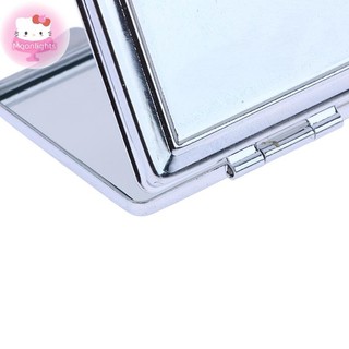 Moonlights Trái Tim Tròn Hình Bầu Dục Hình Vuông Hai Mặt Gương Mỹ Phẩm Kim Loại Gấp Móc Khóa Gương Trang Điểm EN