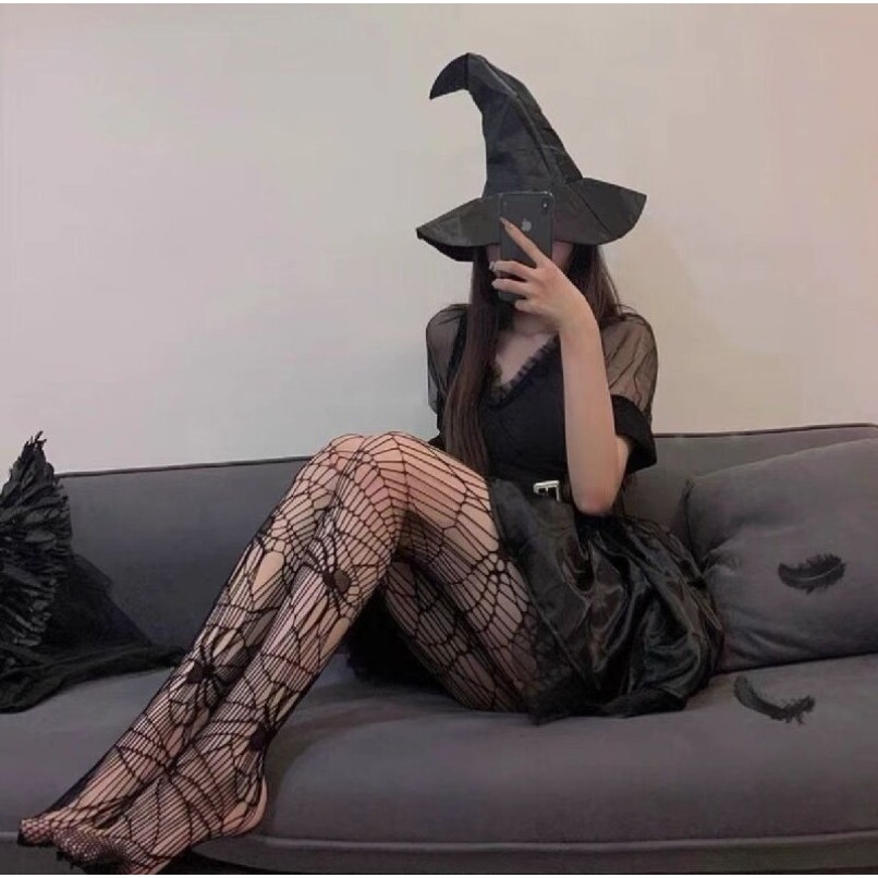 Vớ lưới cá co giãn từ nylon, phù hợp cho tiệc khiêu vũ và style punk/gothic