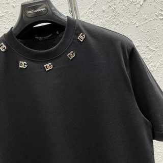 Áo Thun Gắn Tag Cổ DC .Double - Six.. Áo Phông Cotton Dày Dặn Dáng Rộng